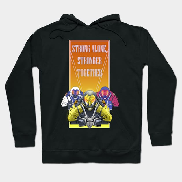 Strong alone, Stronger together Hoodie by Robtorresart